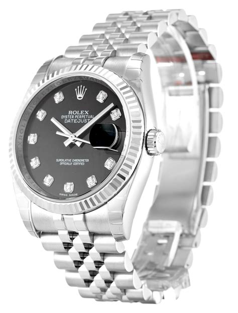 rolex datejust black dial replica|rolex datejust black dial vintage.